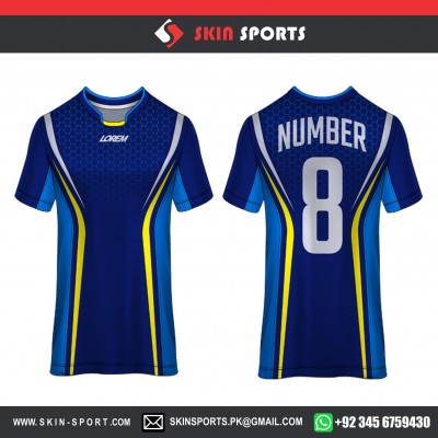 ROYAL YELLOW HONEY COMB   SOCCER JERSEYS